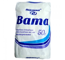 Вата медична гігроскопічна не стерильна Зиг-заг 50г