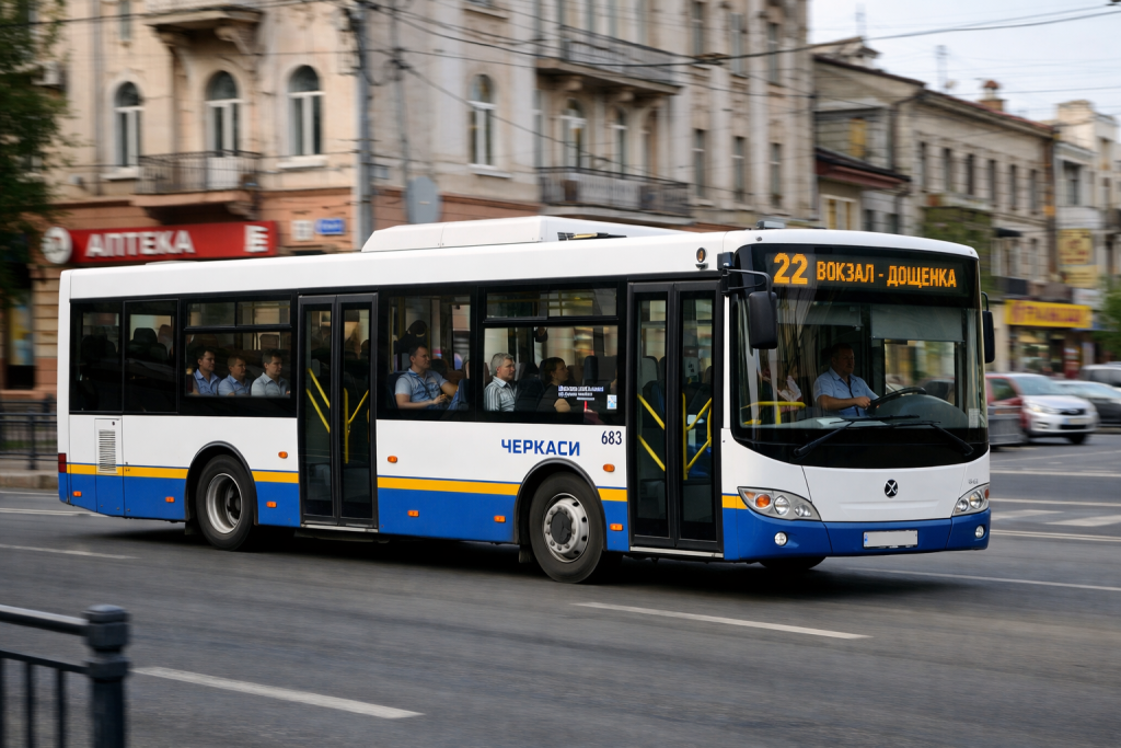22 автобус Черкаси: онлайн, зупинки та графік